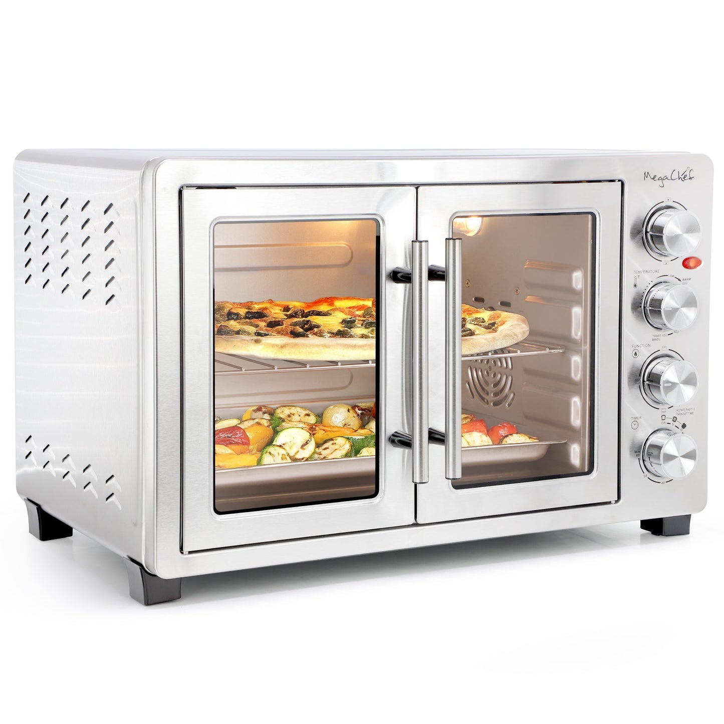 MegaChef 47.6 Quart Electric French Door Rotisserie Convection Counter Top Oven LuxuryLifeWay Online Store