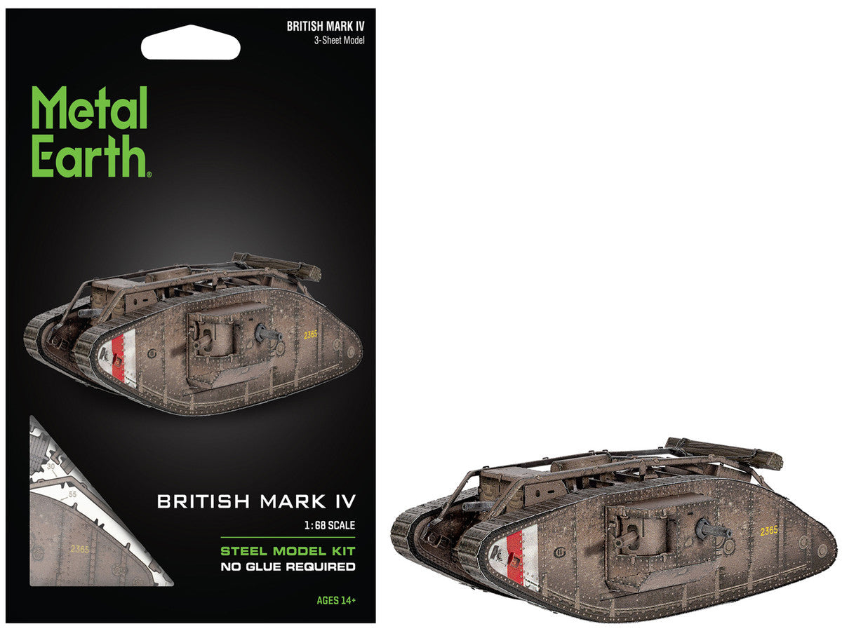 Model Kit British Mark IV Tank (Moderate Difficulty) Steel Model by Metal Earth LuxuryLifeWay Online Store
