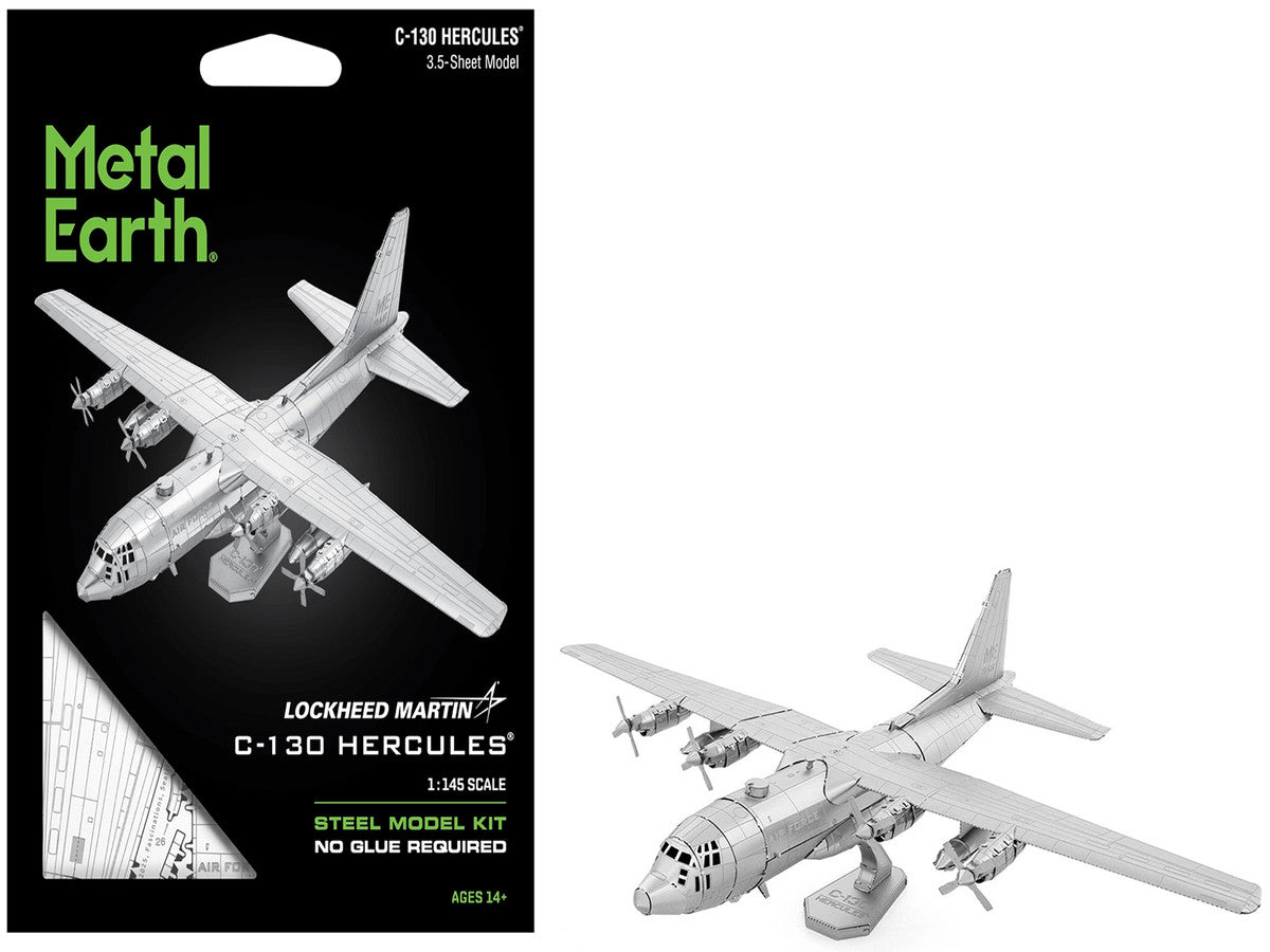 Model Kit Lockheed C-130 Hercules Transport Aircraft "United States Air Force" (Moderate Difficulty) Steel Model by Metal Earth LuxuryLifeWay Online Store