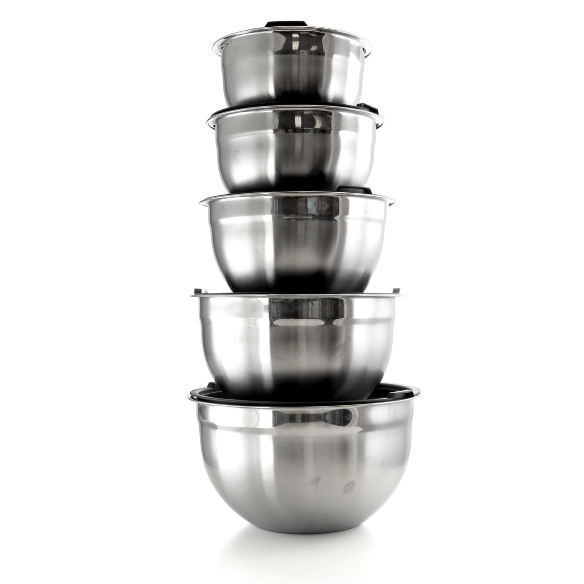 MegaChef 5 Piece Multipurpose Stackable Mixing Bowl Set with Lids LuxuryLifeWay Online Store