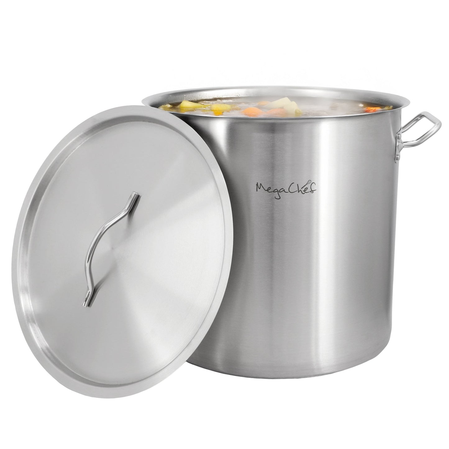 MegaChef Professional Kitchen 38.5 Quart Round Stainless Steel Stock Pot with Lid LuxuryLifeWay Online Store