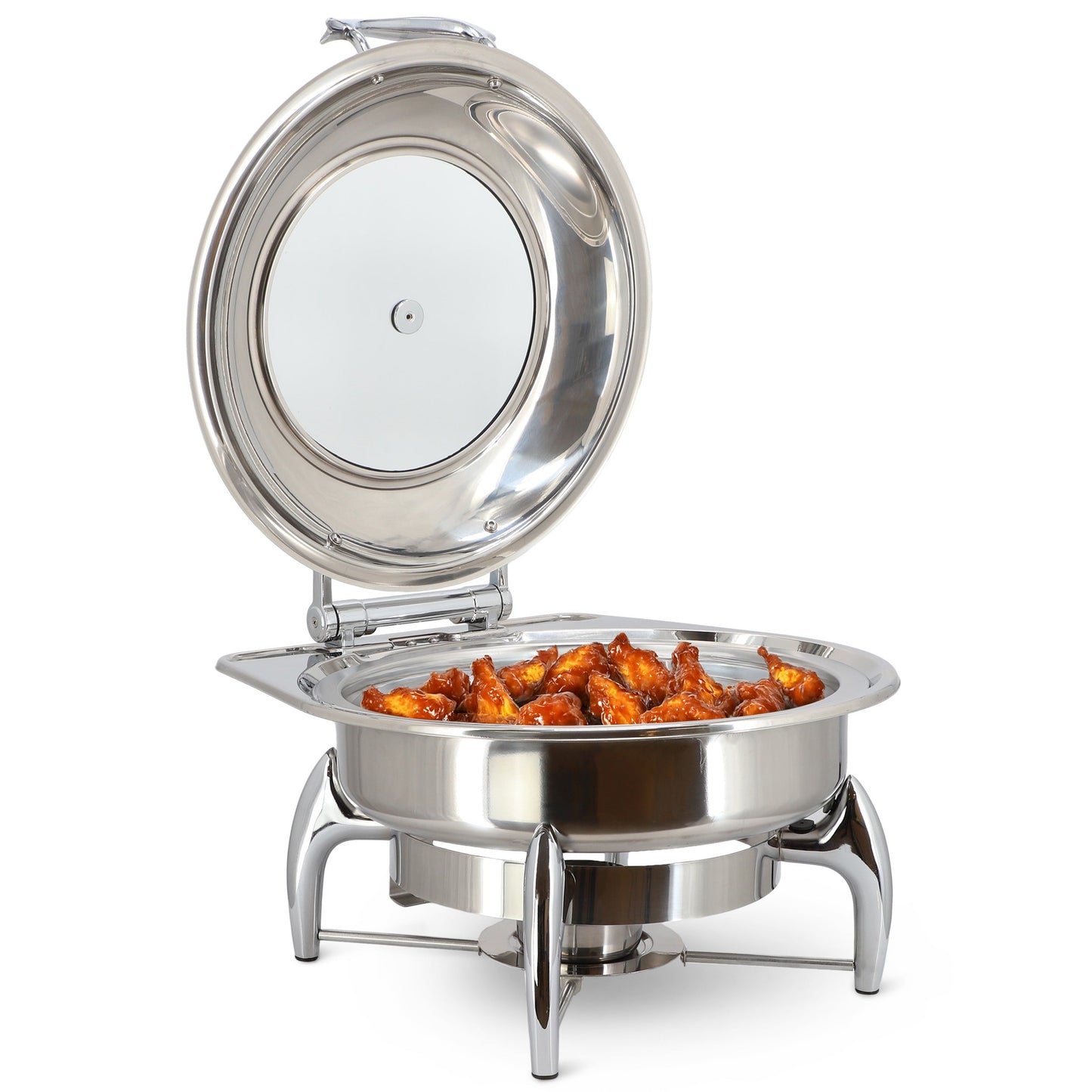 MegaChef 6.3 Quart Stainless Steel Round Professional Chafing Dish/Food Warmer/Buffet Server Serving Dish LuxuryLifeWay Online Store
