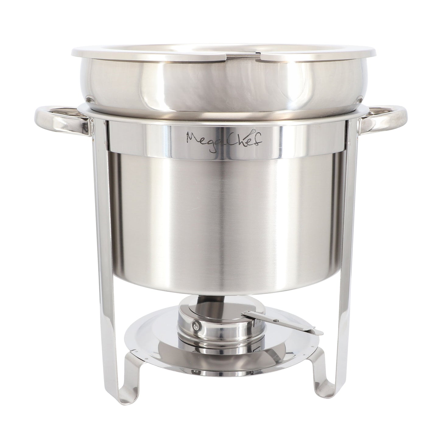 MegaChef 7.4 Quart Round Stainless Steel Soup Professional Chafing Dish/Food Warmer/Buffet Server Serving Trays LuxuryLifeWay Online Store
