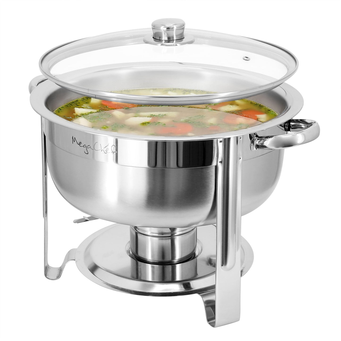 MegaChef 7.9 Quart Round Stainless Steel Professional Chafing Dish/Food Warmer/Buffet Server Serving Trays LuxuryLifeWay Online Store