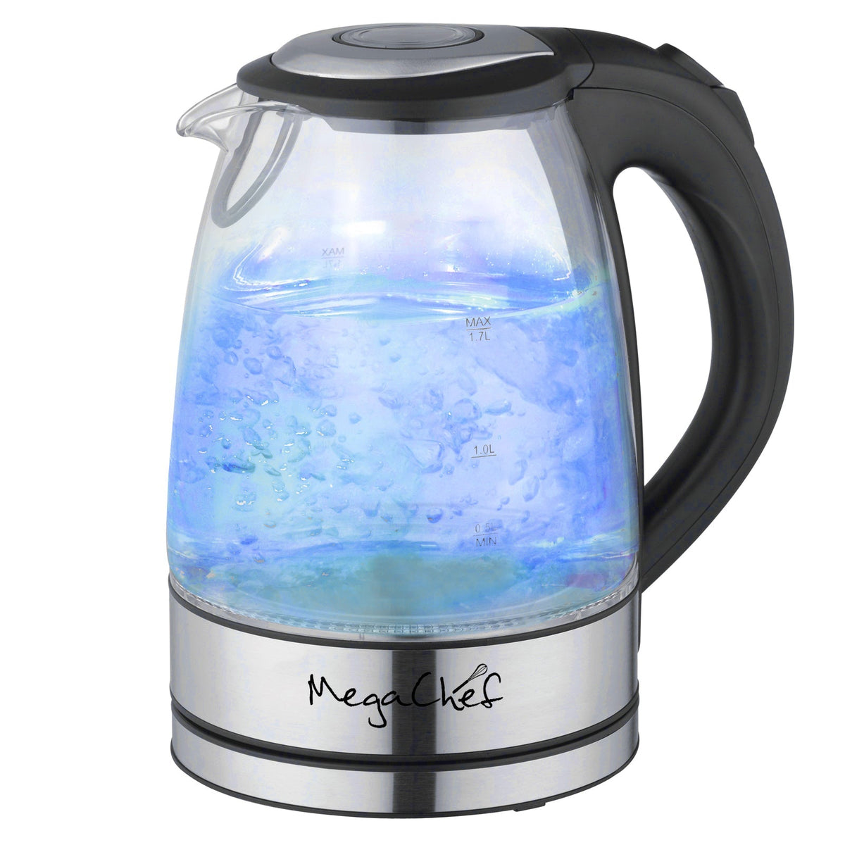 MegaChef 1.7Lt. Glass and Stainless Steel Electric Tea Kettle LuxuryLifeWay Online Store