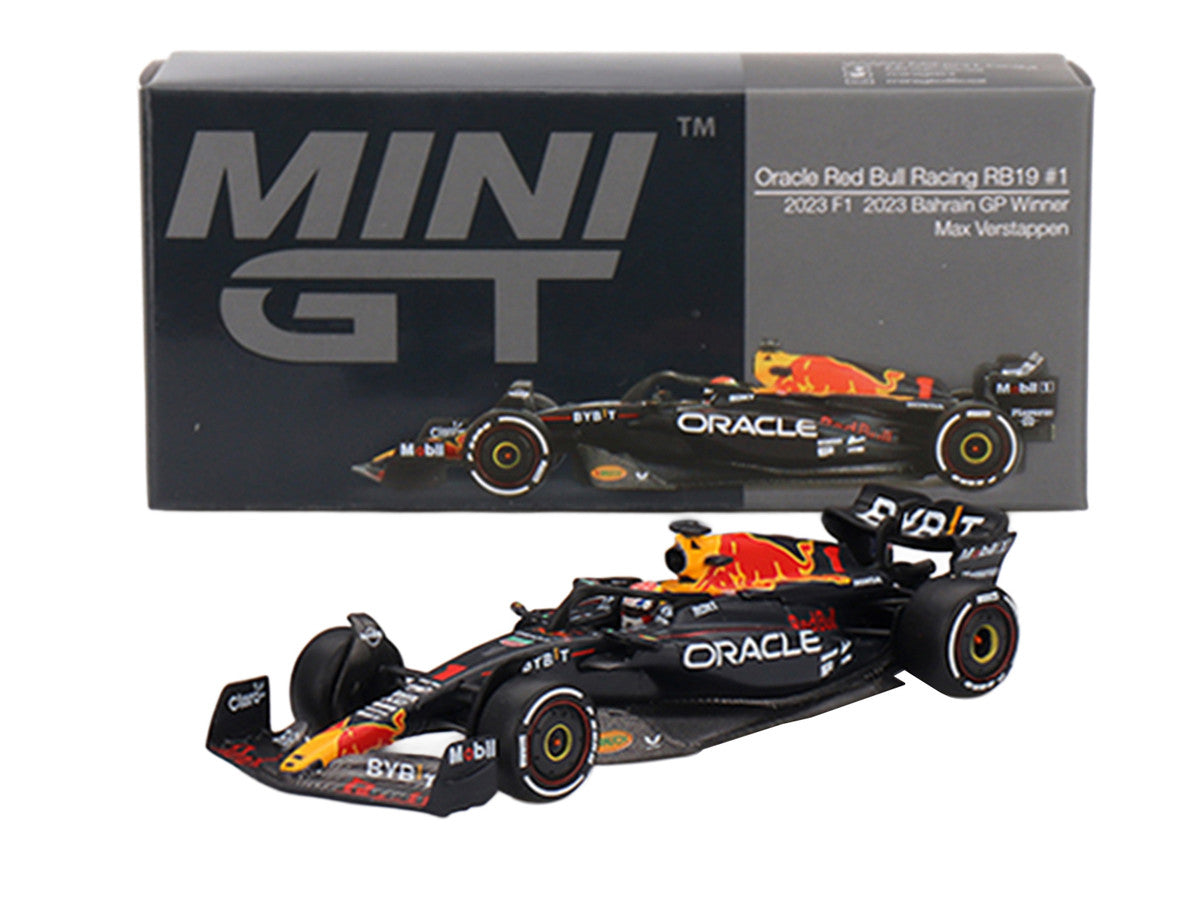 Red Bull Racing RB19 #1 Max Verstappen Winner Formula One F1 "Bahrain GP" (2023) Limited Edition 1/64 Die Cast Model Car by Mini GT LuxuryLifeWay Online Store
