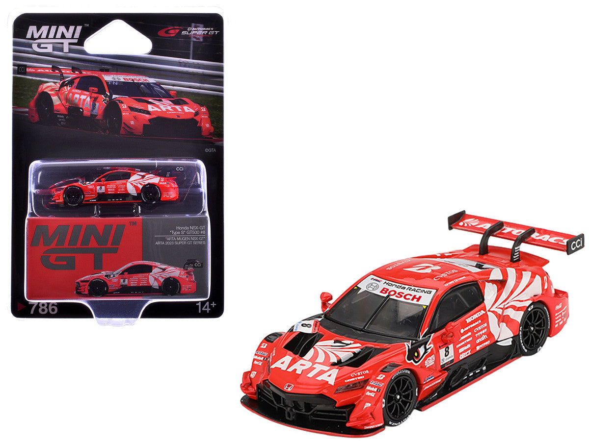 Honda NSX-GT "Type S" GT500 #8 Tomoki Nojiri - Toshiki Oyu "ARTA" "Super GT Series" (2023) Limited Edition 1/64 Diecast Model Car by Mini GT LuxuryLifeWay Online Store