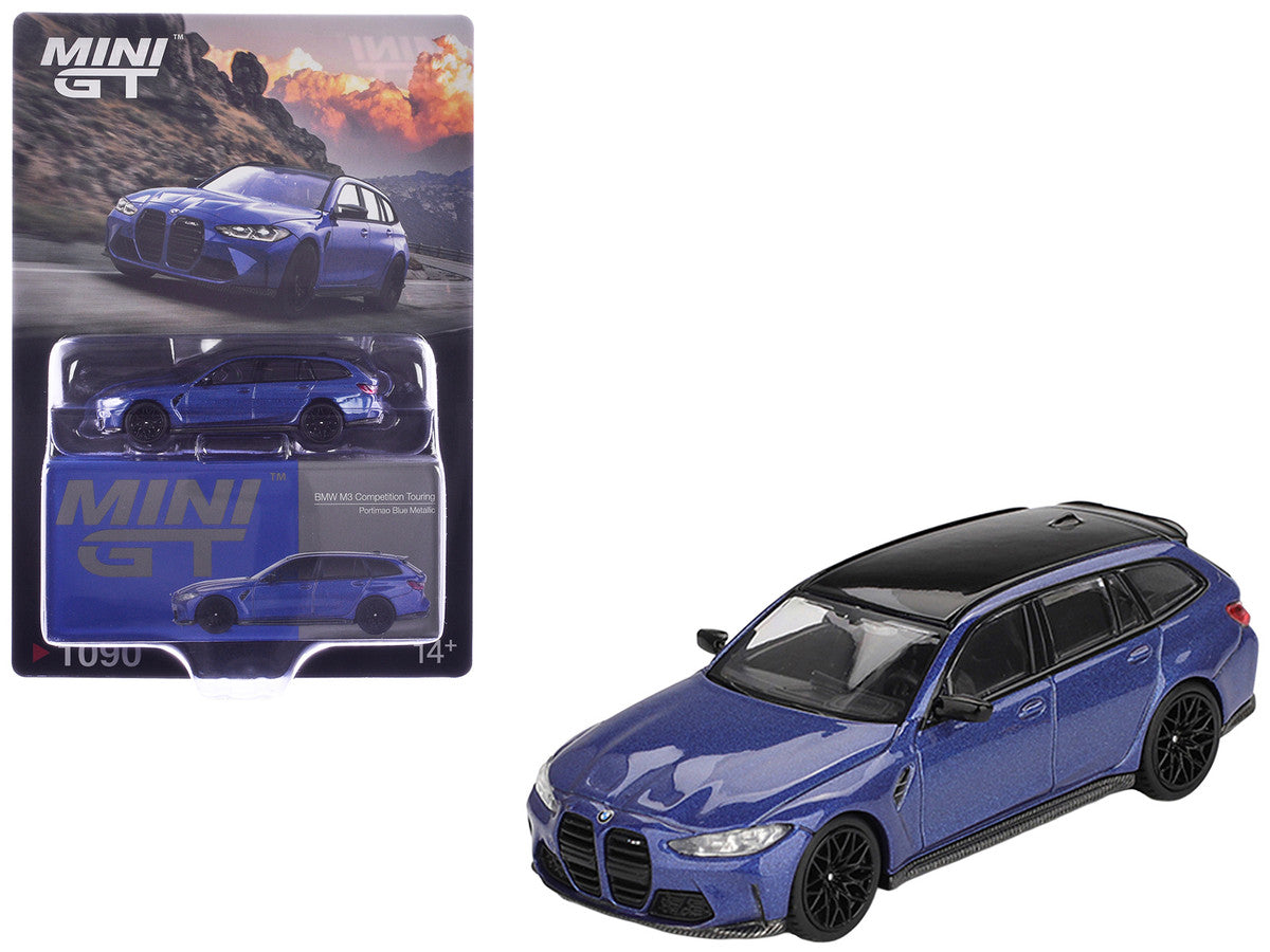 BMW M3 Competition Touring Portimao Blue Metallic with Black Top 1/64 Diecast Model Car by Mini GT LuxuryLifeWay Online Store