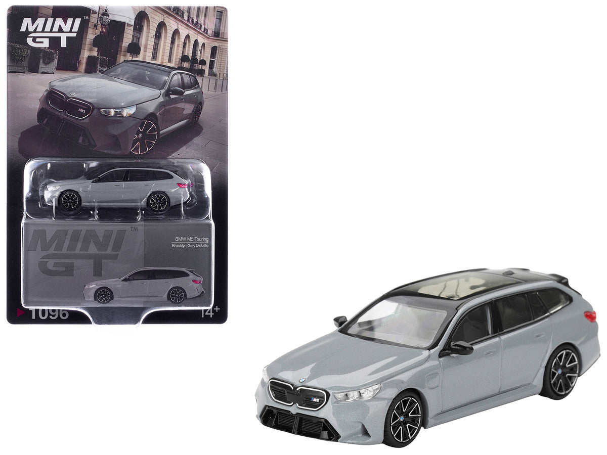 BMW M5 Touring Brooklyn Gray Metallic with Sunroof 1/64 Diecast Model Car by Mini GT LuxuryLifeWay Online Store