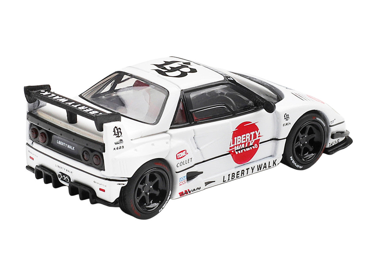 Mazda AZ-1 Liberty Walk LB40 RHD (Right Hand Drive) #58 "LB-Hinomaru" White with Graphics and Red Interior Limited Edition 1/64 Diecast Model Car by Mini GT LuxuryLifeWay Online Store
