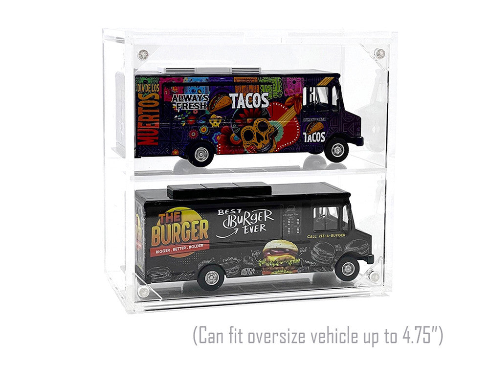 Showcase 2 Cars Desk Top Display Case with Cover "Mijo Exclusives" for 1/64 Scale Models LuxuryLifeWay Online Store