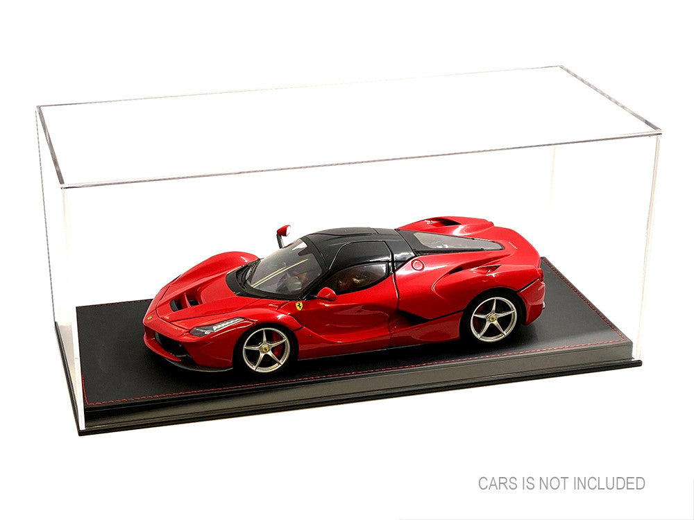 Showcase Acrylic Display Case with Black Synthetic Leather Base "Mijo Exclusives" for 1/18 Scale Models LuxuryLifeWay Online Store