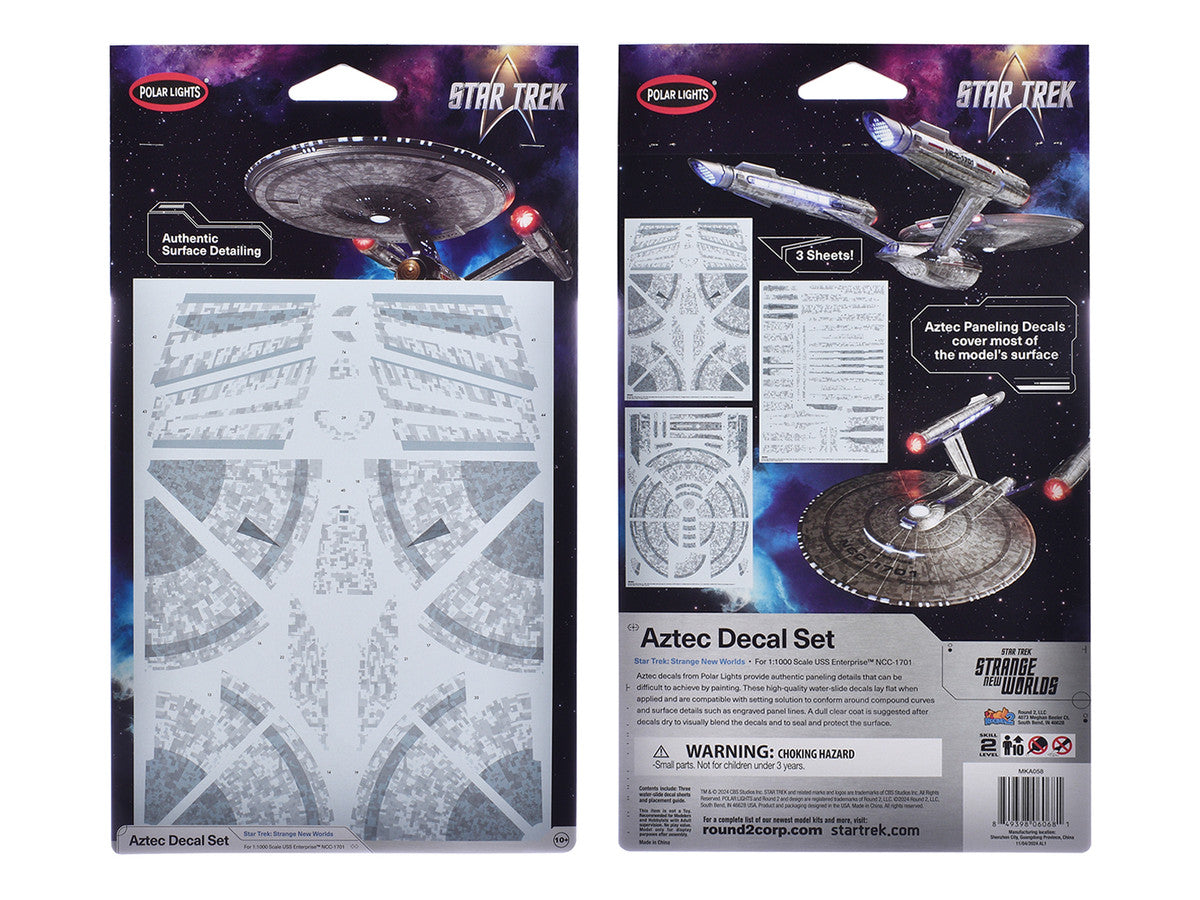 USS Enterprise NCC-1701 Aztec Decal Set "Star Trek: Strange New Worlds" (2022-Current) TV Series 1/1000 Scale by Polar Lights LuxuryLifeWay Online Store