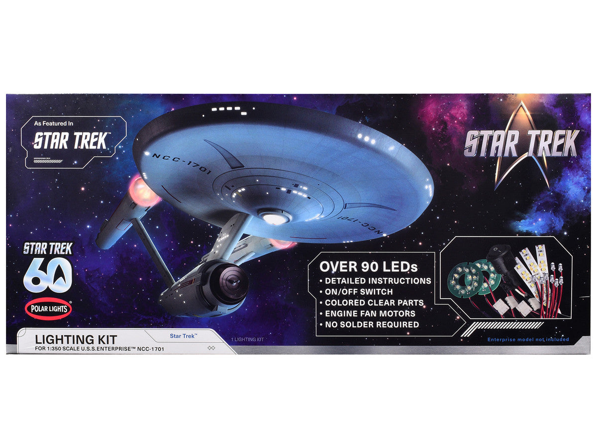 Skill 2 Model Kit Star Trek The Original Series USS Enterprise 60th Anniversary Lighting Set for 1/350 Scale Model by Polar Lights LuxuryLifeWay Online Store