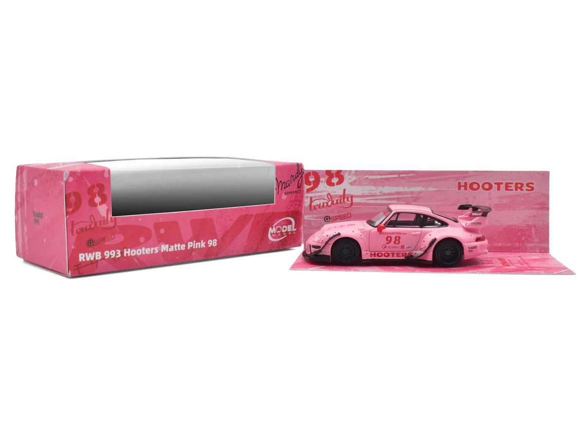 RWB 993 #98 "Hooters" Matt Pink 1/64 Diecast Model Car by Model Model LuxuryLifeWay Online Store