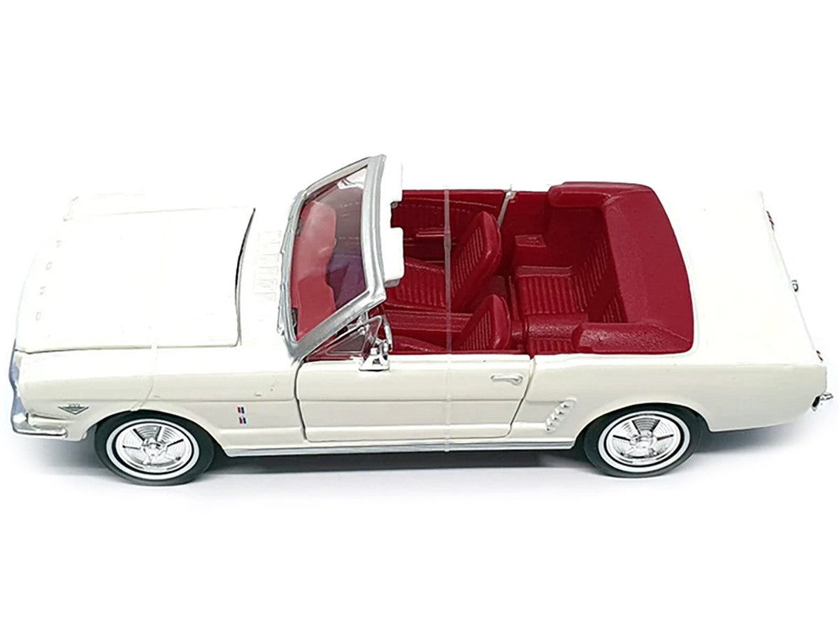 1964 1/2 Ford Mustang Convertible White with Red Interior James Bond 007 "Goldfinger" (1964) Movie "James Bond Collection" Series 1/24 Diecast Model Car by Motormax LuxuryLifeWay Online Store