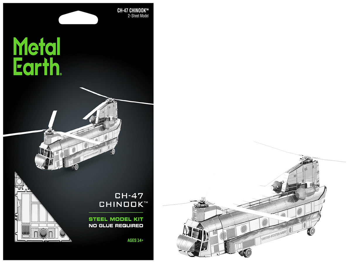Model Kit Boeing CH-47 Chinook Transport Helicopter (Moderate Difficulty) Steel Model by Metal Earth LuxuryLifeWay Online Store