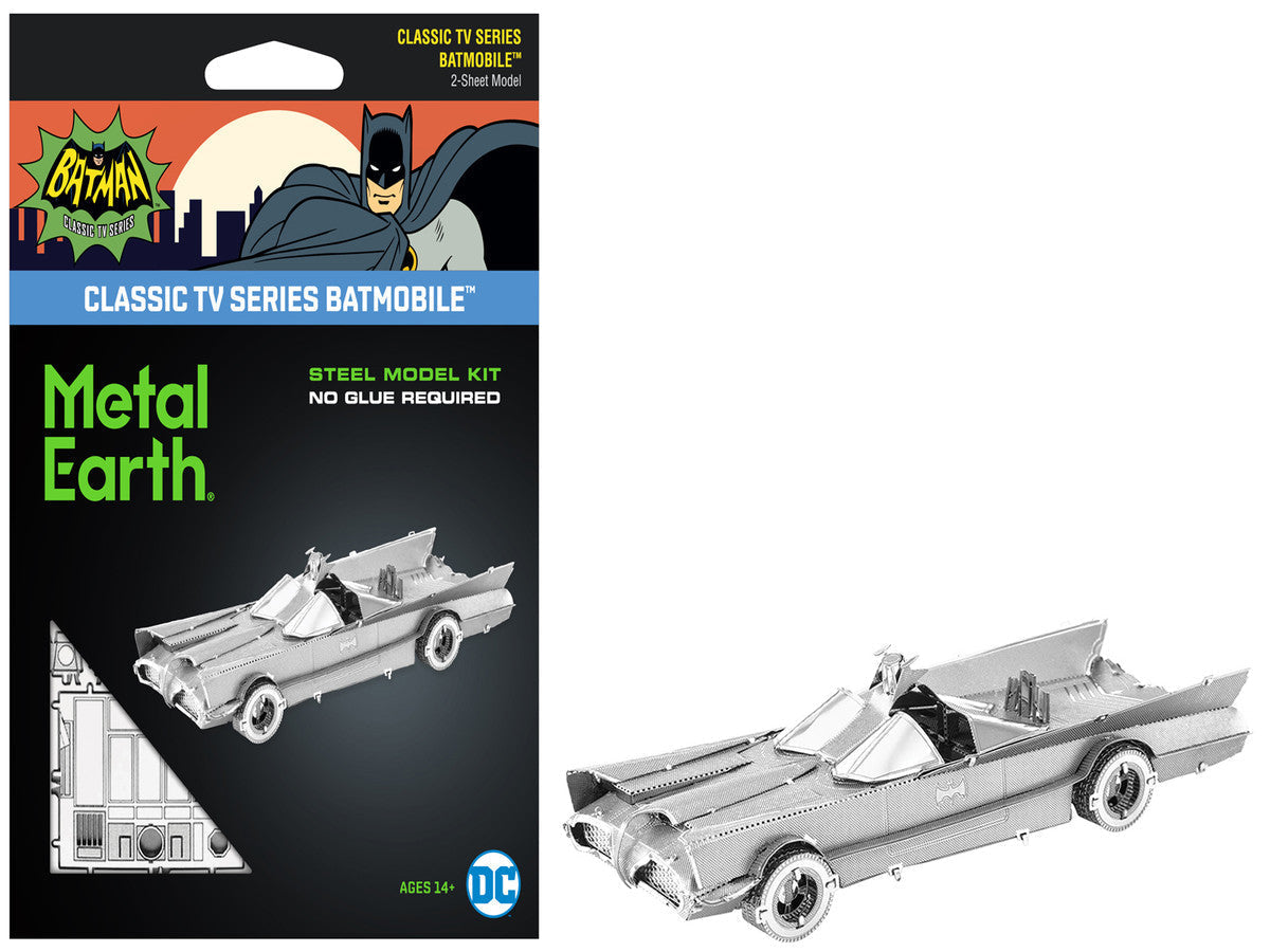 Model Kit 1966 Classic TV Series Batmobile "Batman" (1966) TV Series (Challenging Difficulty) Steel Model by Metal Earth LuxuryLifeWay Online Store