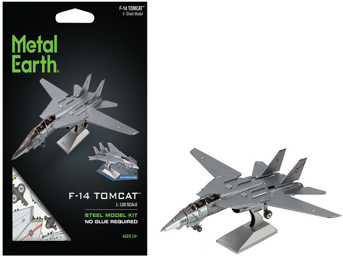 Model Kit Grumman F-14 Tomcat Fighter Aircraft "United States Navy" (Challenging Difficulty) Steel Model by Metal Earth LuxuryLifeWay Online Store