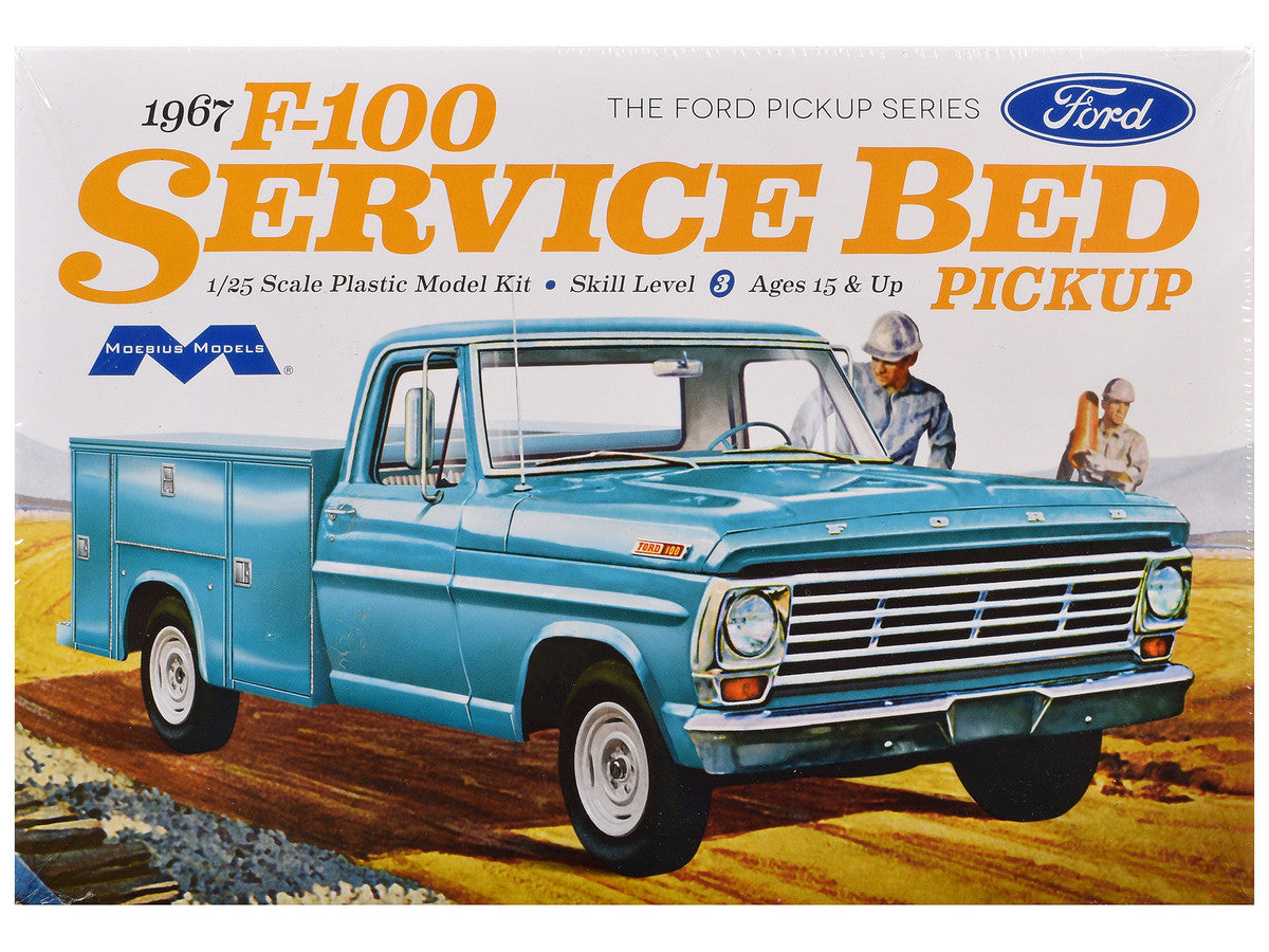 Skill 3 Model Kit 1967 Ford F100 Service Bed Pickup Truck 1/25 Scale Model by Moebius LuxuryLifeWay Online Store