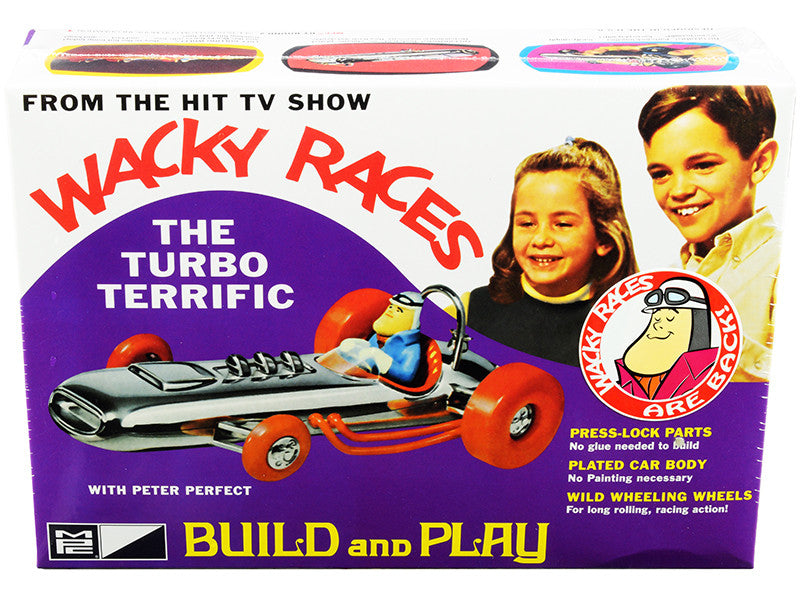 Skill 2 Snap Model Kit The Turbo Terrific with Peter Perfect Figurine "Wacky Races" (1968) TV Series 1/25 Scale Model by MPC LuxuryLifeWay Online Store