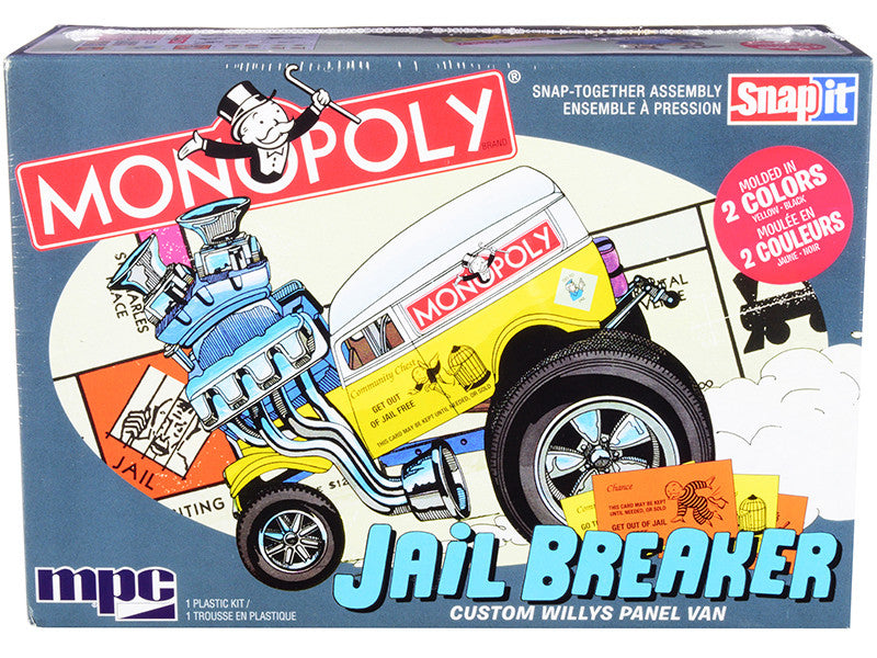 Skill 1 Snap Model Kit Custom Willys Panel Van Jail Breaker "Monopoly" 1/25 Scale Model by MPC LuxuryLifeWay Online Store