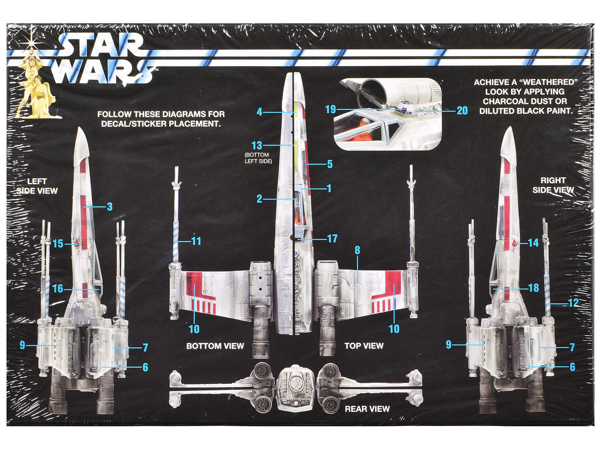 Skill 2 Snap Model Kit Luke Skywalker X-Wing Fighter "Star Wars: A New Hope" (1977) Movie 1/63 Scale Model by MPC LuxuryLifeWay Online Store