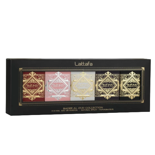 Lattafa Badee Al Oud 5 Piece Mini Gift Set LuxuryLifeWay Online Store