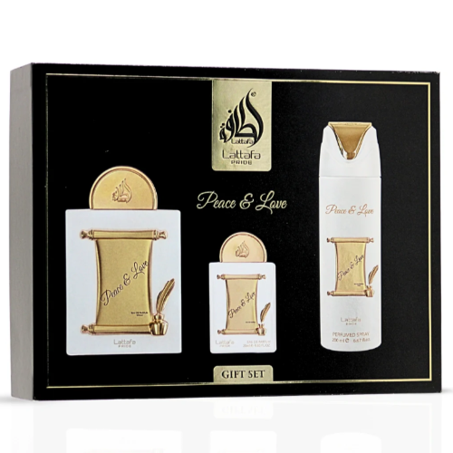 Lattafa Peace And Love 3 Piece Gift Set LuxuryLifeWay Online Store