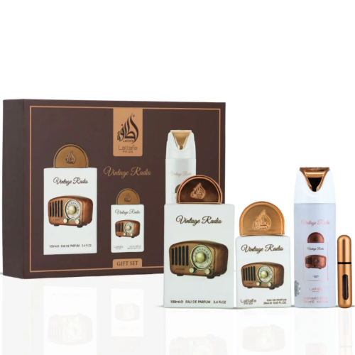 Lattafa Vintage Radio 3 Piece Gift Set LuxuryLifeWay Online Store