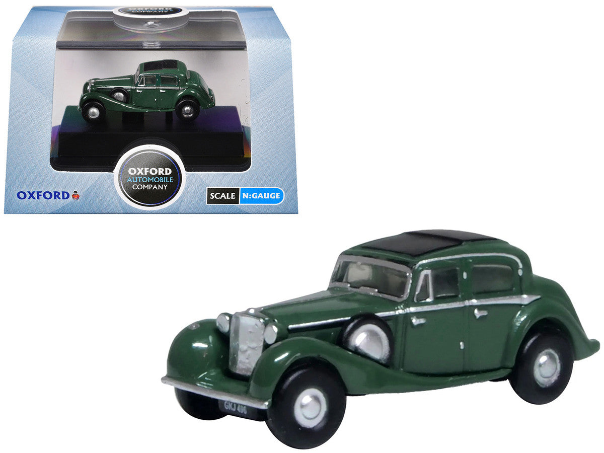 Jaguar SS RHD (Right Hand Drive) Suede Green with Black Top 1/148 (N) Scale Diecast Model Car by Oxford Diecast LuxuryLifeWay Online Store