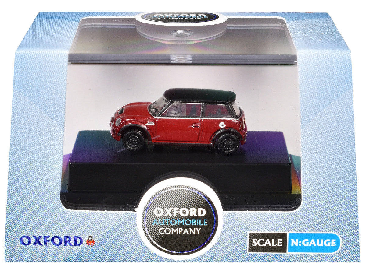 Mini Cooper S RHD (Right Hand Drive) Chili Red with Black Top 1/148 (N) Scale Diecast Model Car by Oxford Diecast LuxuryLifeWay Online Store