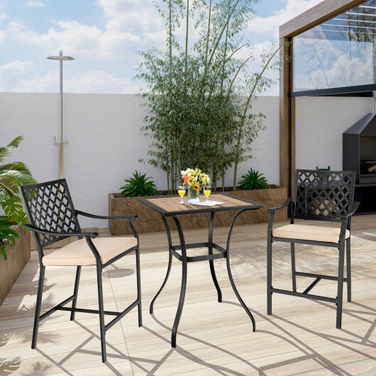 Patio Square Bar Table for Garden Backyard - Color: Black LuxuryLifeWay Online Store