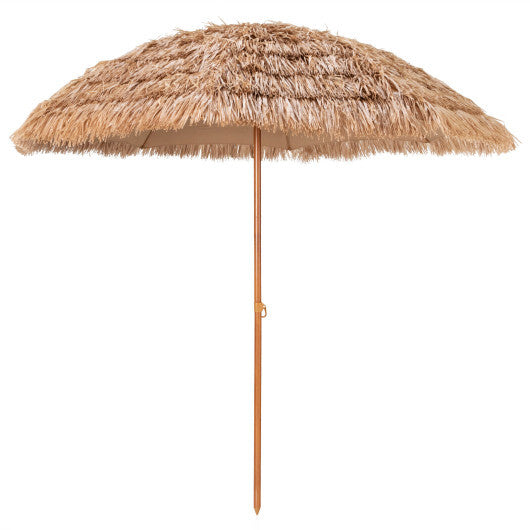 8 Feet Patio Thatched Tiki Umbrella Hawaiian Hula Beach Umbrella - Color: Natural - Size: 8 ft LuxuryLifeWay Online Store