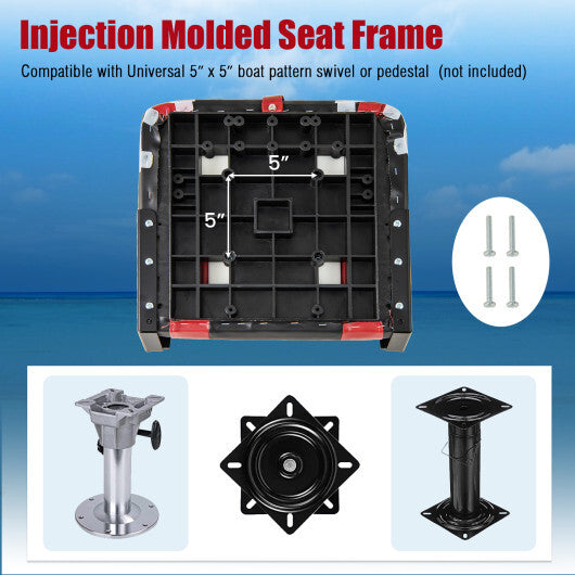 High Back Folding Boat Seat Set with Sponge Cushion-1 Piece LuxuryLifeWay Online Store