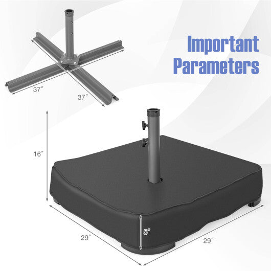 Fillable Umbrella Base with 2 Sandbags and Dust-proof Cover LuxuryLifeWay Online Store