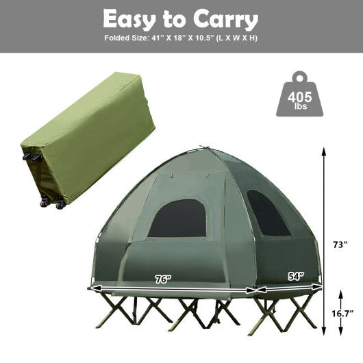 5-in-1 2-Person Foldable Outdoor Camping Tent Cot with Air Mattress and Sleeping Bag LuxuryLifeWay Online Store