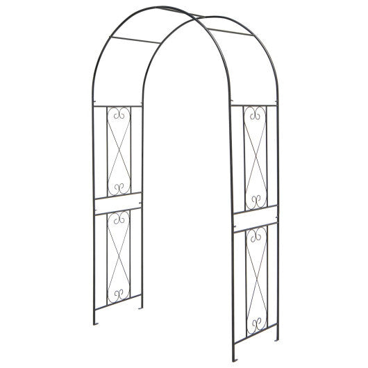 Garden Arch Arbor Trellis Patio Plant Stand Rack Archway-Black LuxuryLifeWay Online Store