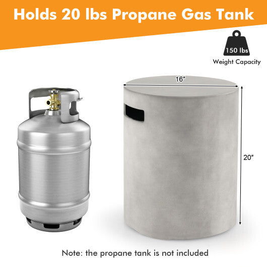 Outdoor Weather Resistant Tank Hideaway Table Fits Standard 20 LBS Propane Gas Tank for Fire Pits LuxuryLifeWay Online Store