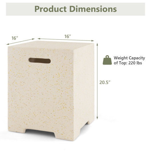 2-in-1 Gas Tank Holder Side Table with Protective Cover LuxuryLifeWay Online Store