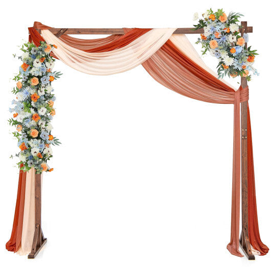 Wooden Wedding Arch Solid Wood Arbor Backdrop Stand for Wedding Ceremony-Round LuxuryLifeWay Online Store