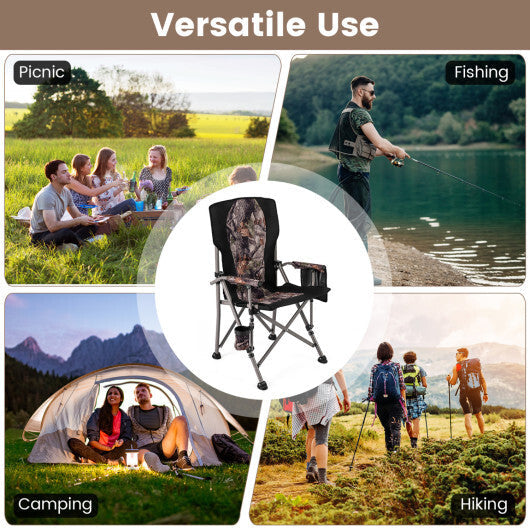 Portable Camping Chair with 400 LBS Metal Frame and Anti-Slip Feet LuxuryLifeWay Online Store