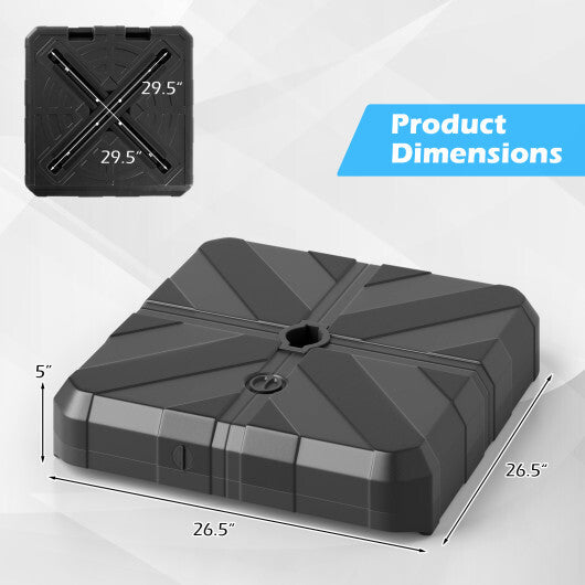 Weighted Offset Umbrella Base with Cross Bracket and Cut-out Handles LuxuryLifeWay Online Store