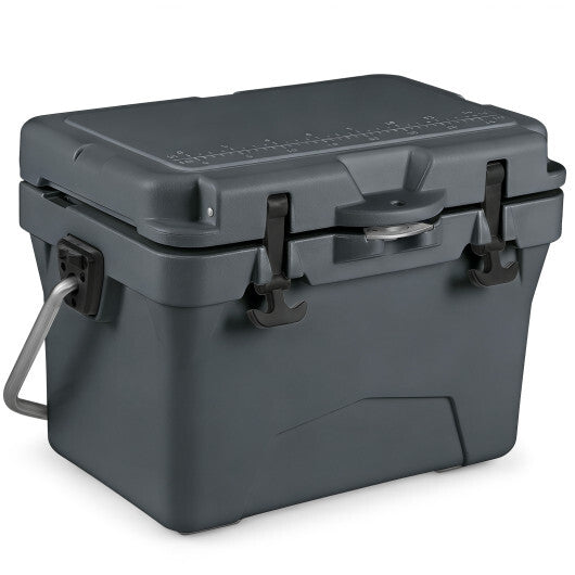 20 Quart Portable Hard Cooler with Built-in Ruler and Bottle-White LuxuryLifeWay Online Store