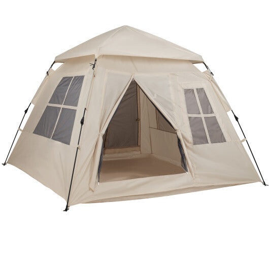 4 Person Camping Tent Portable Automatic Easy Setup with Rainfly and 2 Doors LuxuryLifeWay Online Store