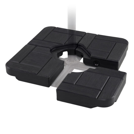 4-Piece 188 LBS Cantilever Offset Patio Umbrella Base-Black LuxuryLifeWay Online Store