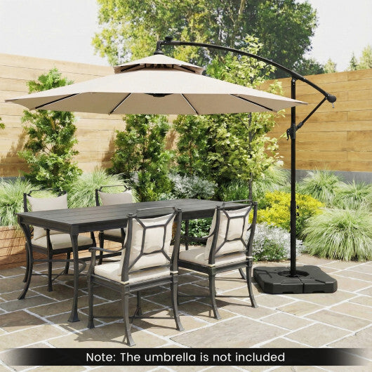 274 LBS Cantilever Patio Umbrella Base with Handles LuxuryLifeWay Online Store