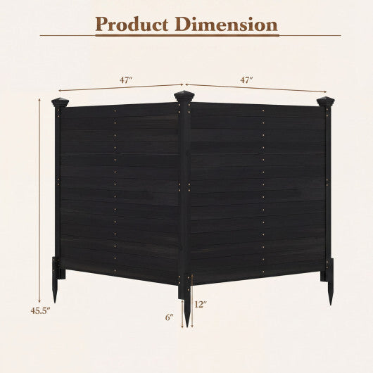 Outdoor Privacy Air Conditioner Fence for Outside and Backyard-Brown