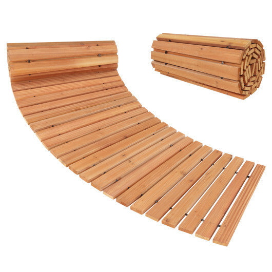 7 FT Wooden Garden Pathway with Anti-slip Surface for Gardens Patios-Natural LuxuryLifeWay Online Store
