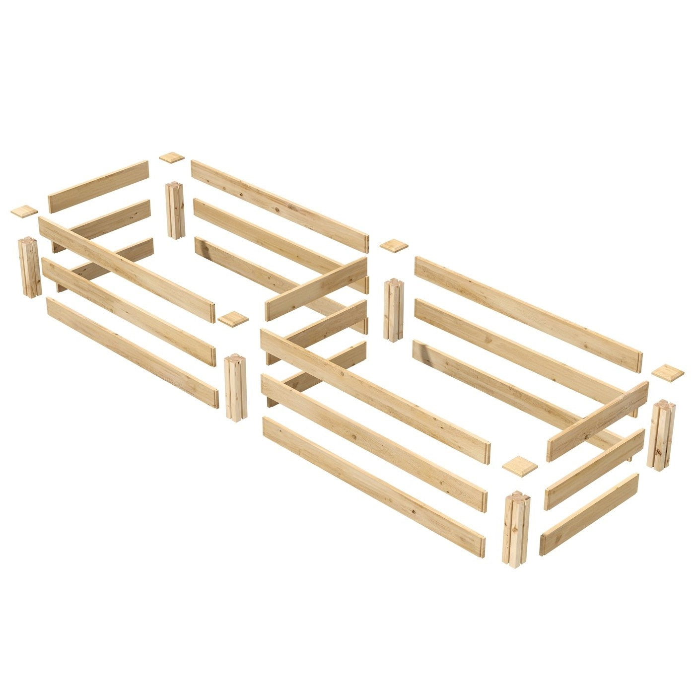 Pine Wood 2-Ft x 8-Ft Outdoor Raised Garden Bed Planter Frame - Made in USA LuxuryLifeWay Online Store